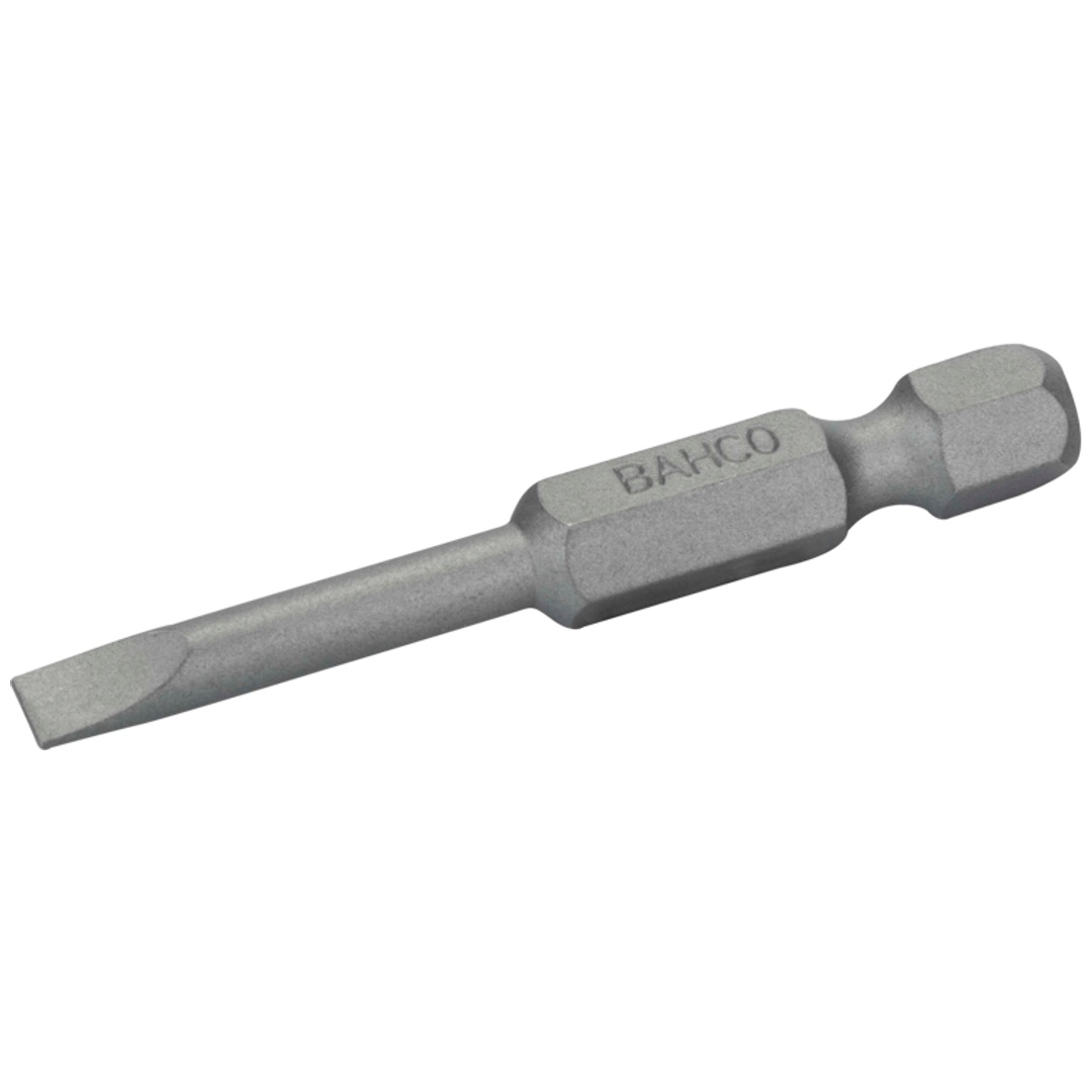 Bahco 1/4 Standard Schraubendreher Bits für Schlitzschrauben 1,2 mm x 6,5 mm x 50 mm -5 Stk./Kunststoffbox