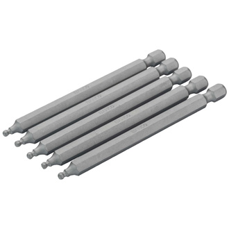 Bahco 1/4" Standard Schraubendreher Bits für 3 mm Sechskantschrauben mit Kugelkopf 89 mm - 2 Stk. pro Blisterpackung