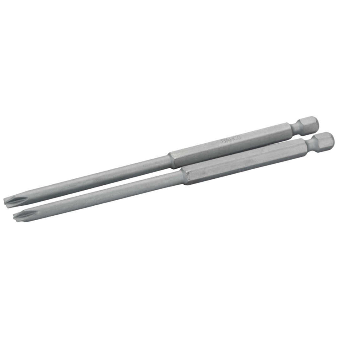 Bahco 1/4 Standard Schraubendreher Bits für PH2/6 mm Phillips- und Schlitzschrauben 125 mm - Blisterkarte