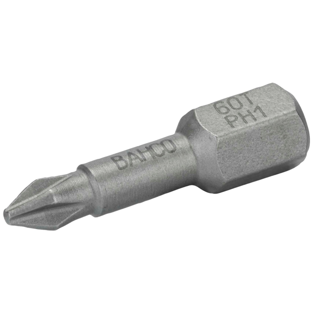 Bahco 1/4 Torsions-Schraubendreher Bits für PH3-Phillips-Schrauben 25 mm - 10 Stk./Kunststoffbox