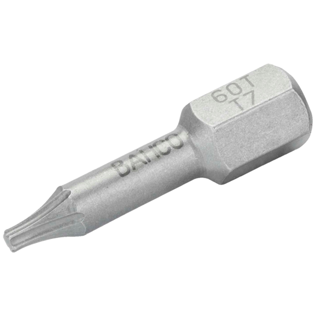 Bahco 1/4 Torsions-Schraubendreher Bits für TX-T7-Schrauben 25 mm - 10 Stk. pro Kunststoffbox