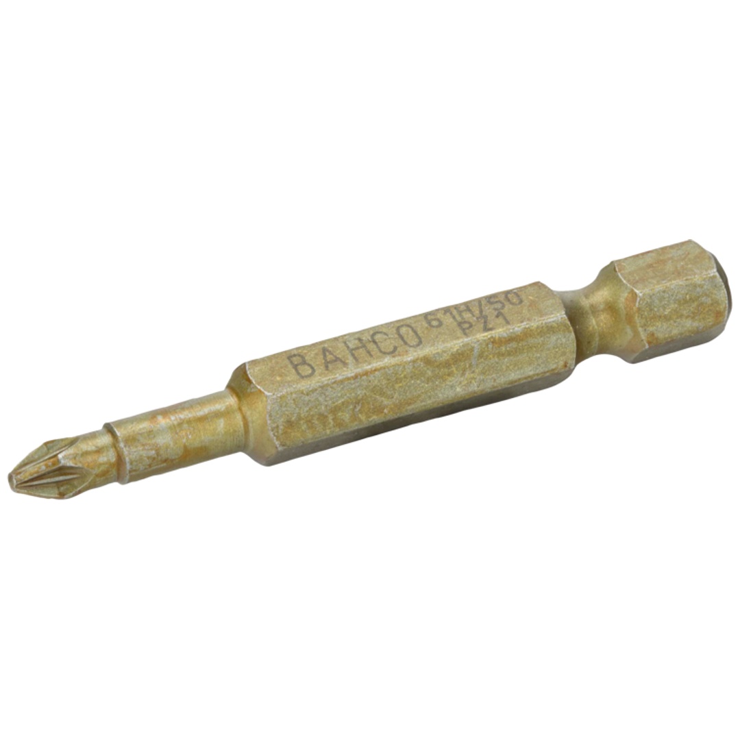 Bahco 1/4 Extra-harte Torsions-Schraubendreher Bits für PZ3-Pozidriv-Schrauben 50 mm - 5 Stk./Kunststoffbox