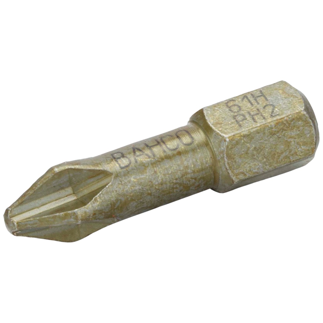 Bahco 1/4 Extra-harte Torsions-Schraubendreher Bits für PH3-Phillips-Schrauben 25 mm - 5 Stk./Kunststoffbox