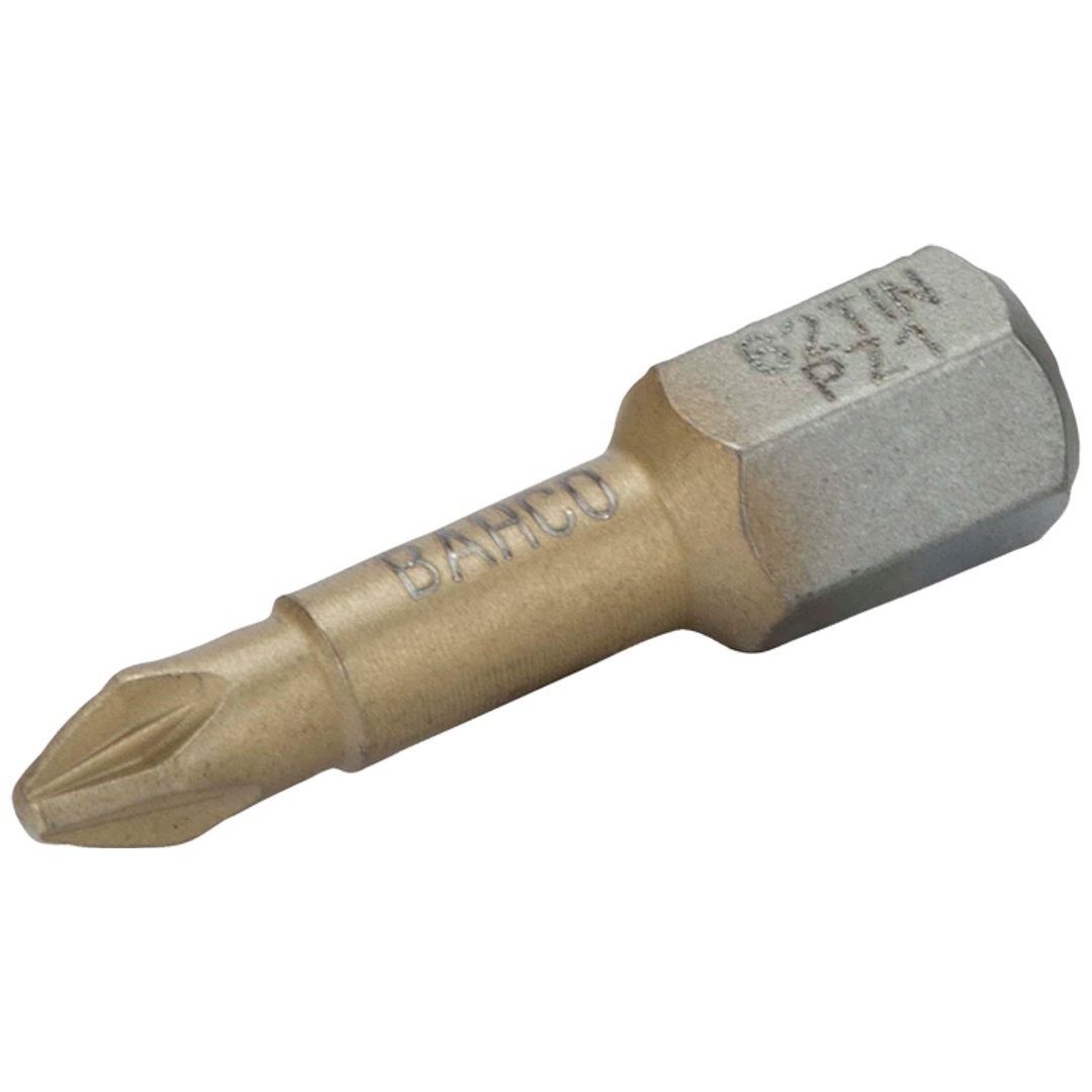 Bahco 1/4 Zinn-Torsions-Schraubendreher Bits für PZ1-Pozidriv-Schrauben 25 mm - 10 Stk./Kunststoffbox