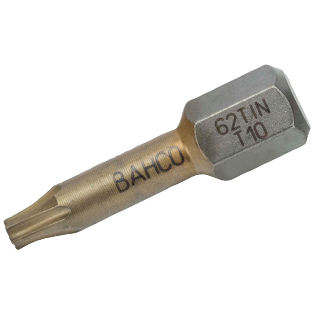 Bahco 1/4 Zinn-Torsions-Schraubendreher Bits für TX-T25-Schrauben 25 mm - 10 Stk. pro Kunststoffbox