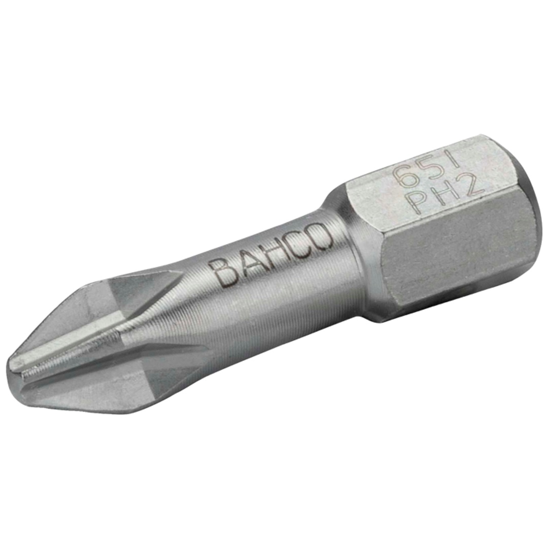 Bahco 1/4 Edelstahl-Bitsatz für PH1-Phillips-Schrauben - 10-tlg.