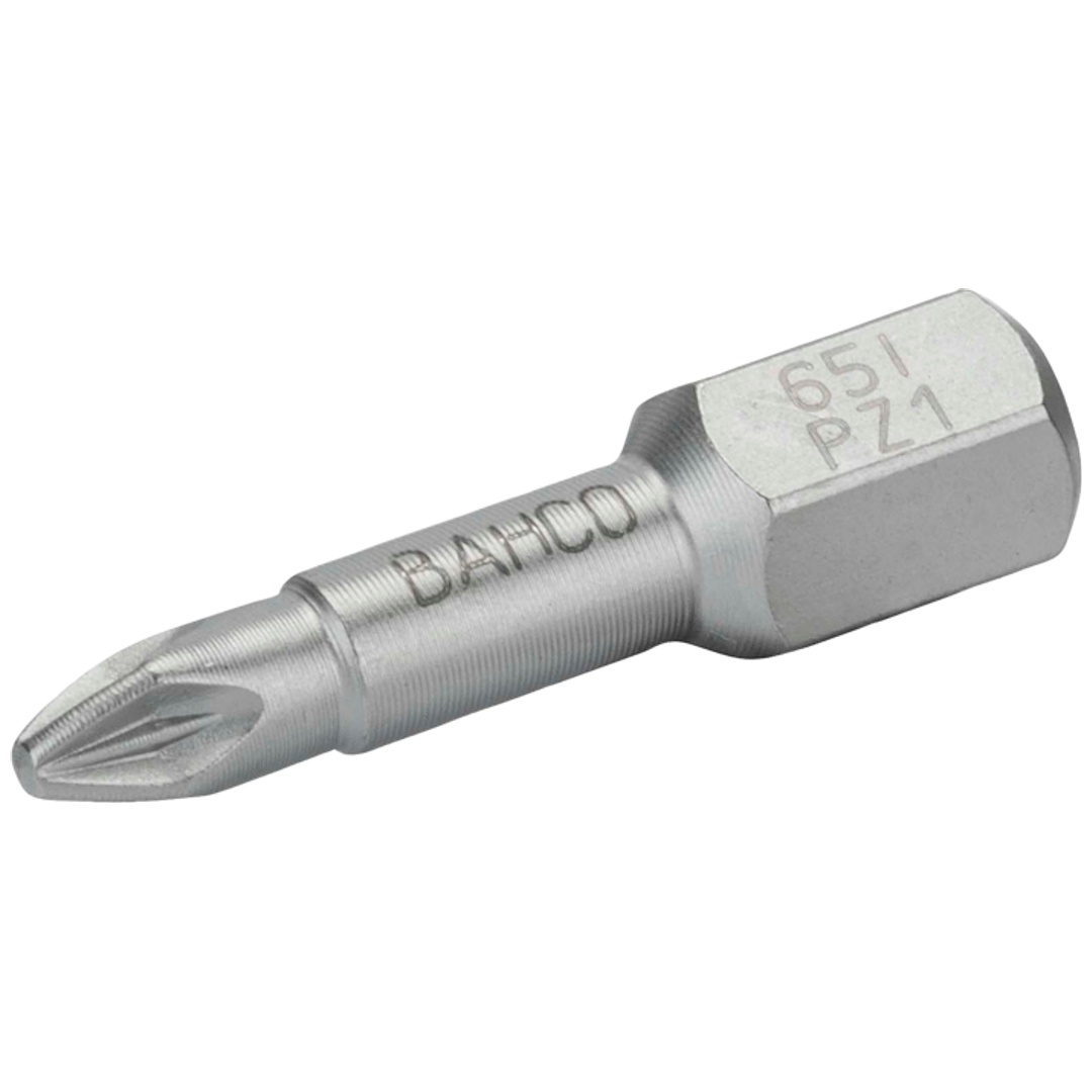 Bahco 1/4 Edelstahl-Bitsatz für PZ3-Pozidriv-Schrauben - 10-tlg.