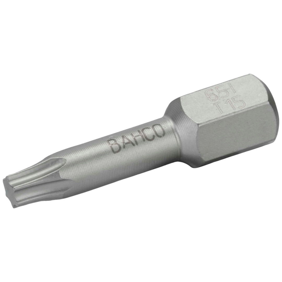Bahco 1/4 Edelstahl-Bitsatz für T15-TX-Schrauben - 10-tlg.