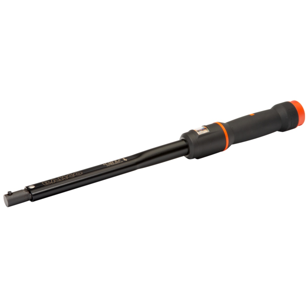 Bahco Mechanischer Klick-Drehmomentschlüssel 10 - 50 Nm, verstellbar, mit Fensterskala & runder Zapfenaufnahme