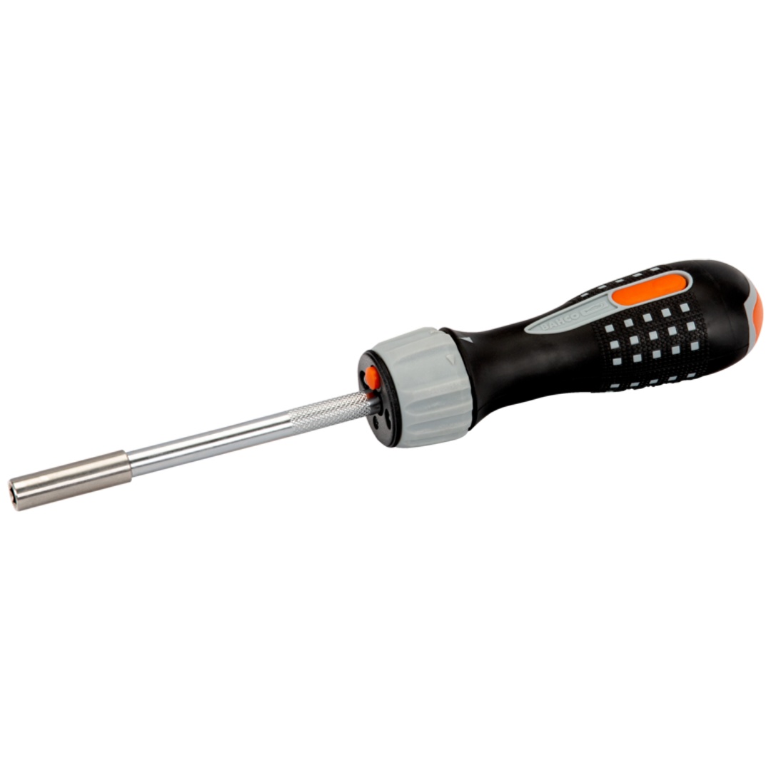 Bahco Bit-Ratschen-Schraubendreher 1/4, magnetisch, 6 Bits, 230 mm, mit LEDs