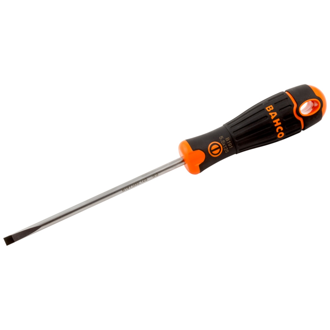 BahcoFIT Schraubendreher für Schlitzschrauben, gerade, mit 2-Komponenten-Griff 0,6 mm x 3,5 mm x 100 mm