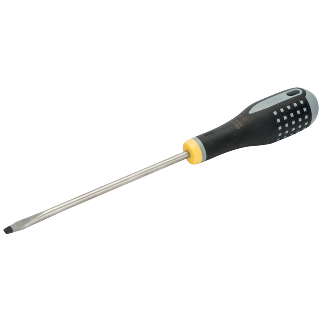 Bahco ERGO Schraubendreher für Schlitzschrauben mit 3-Komponenten-Griff , 1,6 mm x 8 mm x 150 mm