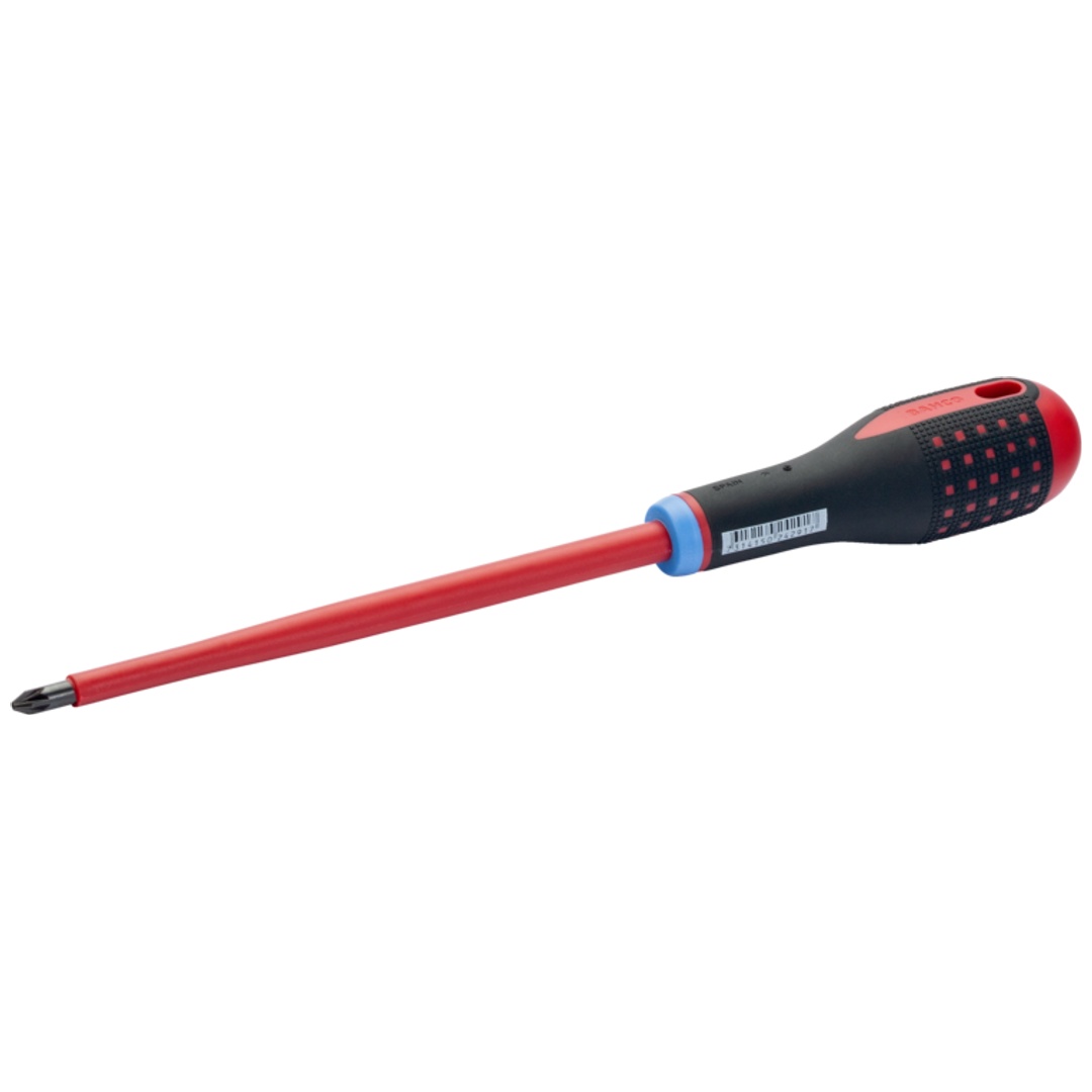 Bahco Banco ERGO Isolierter Schraubendreher für Pozidriv-Schrauben mit 3-Komponenten-Griff, VDE-zertifiziert PZ3 x 36 mm x 150 mm