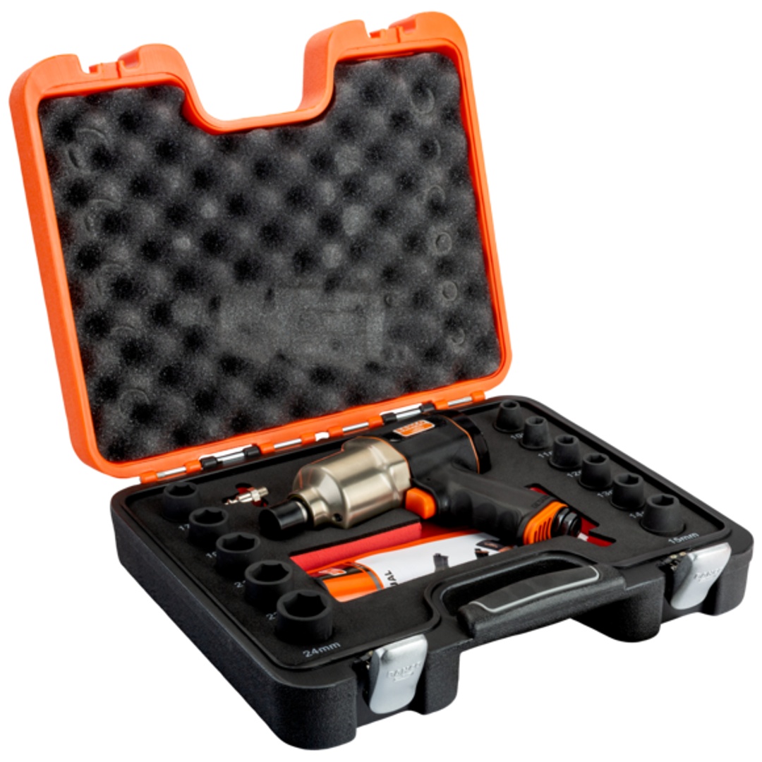 Bahco 1/2 Schlagschrauber-Set (BP815+Einsätze 10-24 mm+1/4-Verbinder)