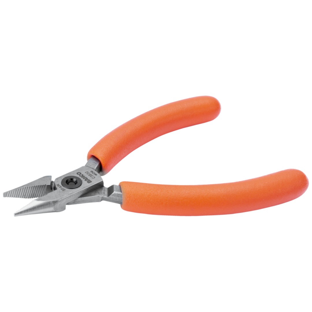 Bahco Kompakte Flachrundzangen mit orangefarbenen PVC-Griffen 121 mm - Industrieverpackung