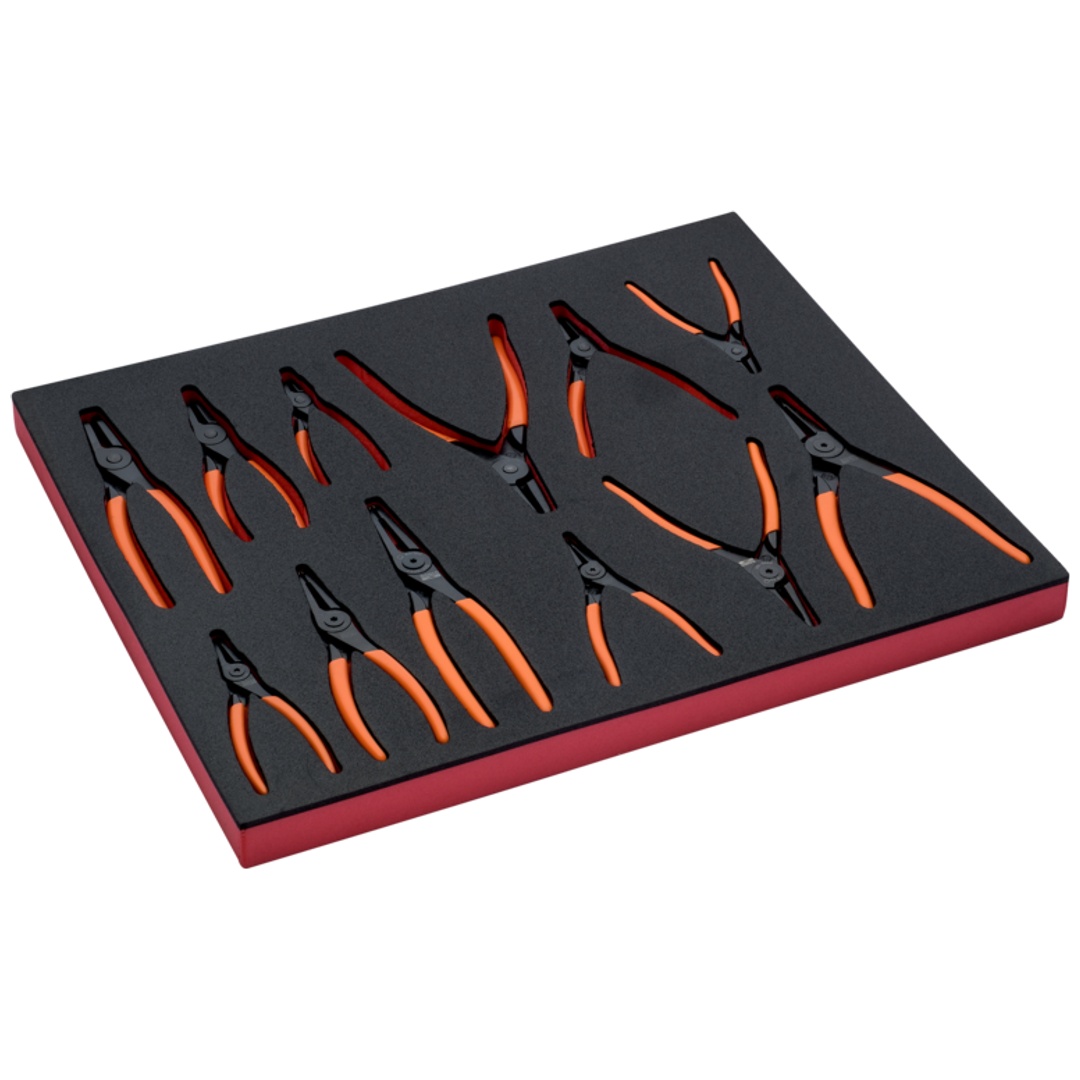 Bahco Fit&Go 3/3 Schaumstoffeinlage Sicherungsringzangen-Satz - 12-tlg.