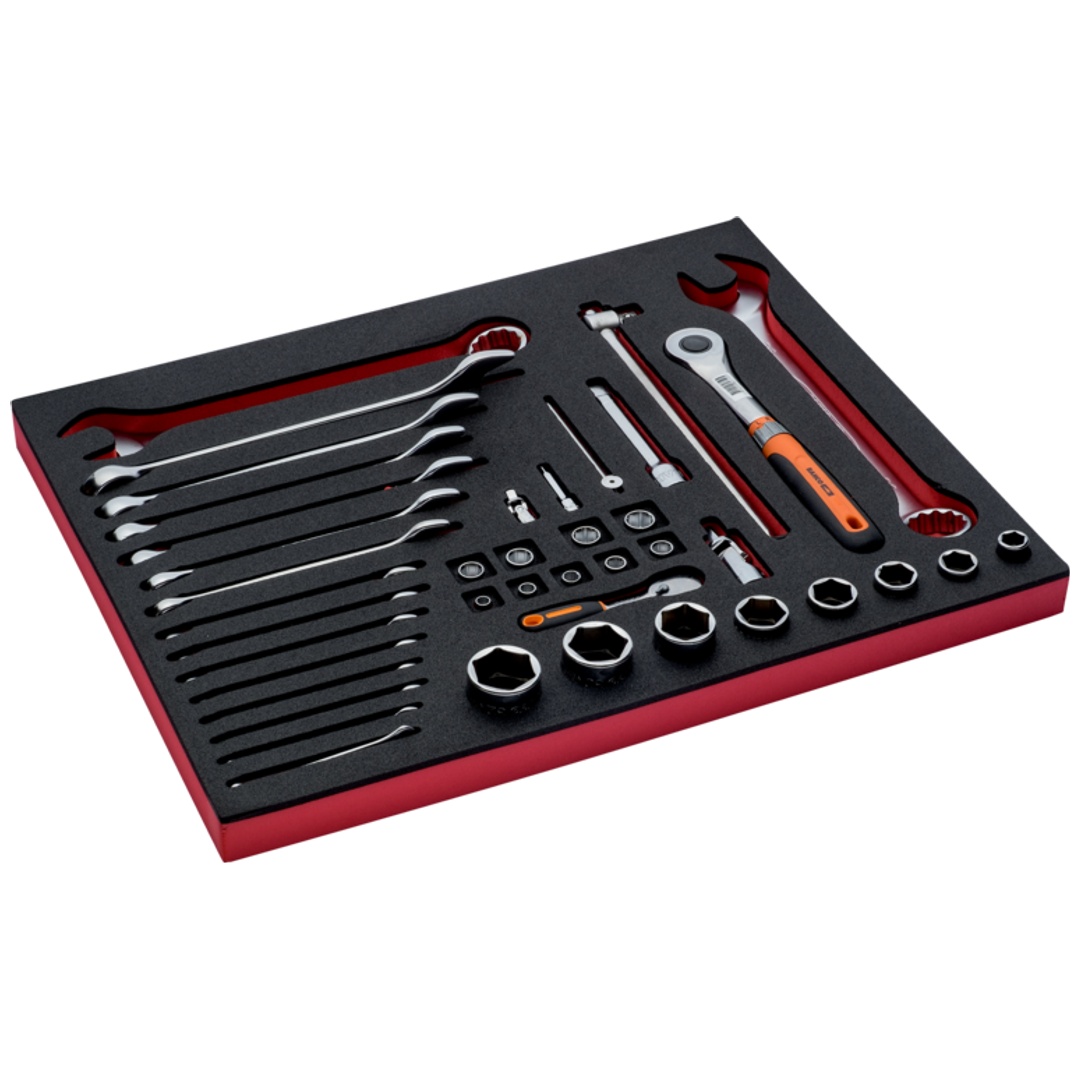 Bahco Fit&Go 3/3 Schaumstoffeinlage Satz Steckschlüssel-Einsätze und Ring-Maulschlüssel - 41-tlg.