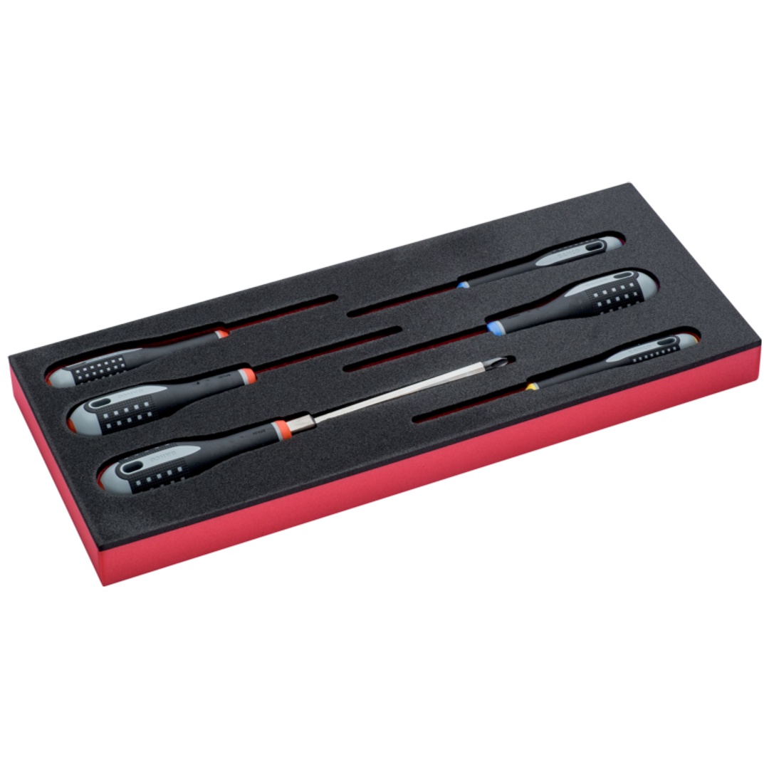 Bahco Fit&Go 1/3 Einlage mit Schlitz-, Phillips- und Pozidriv-Schraubendrehern - 6-tlg.