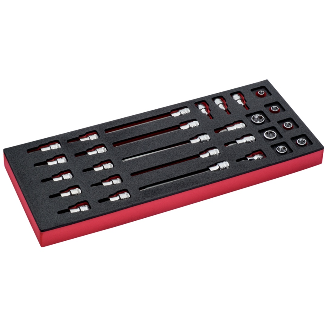 Bahco Fit&Go 1/3 Einlage mit 3/8-Steckschlüssel- und Schraubendreher-Einsätzen - 28-tlg.