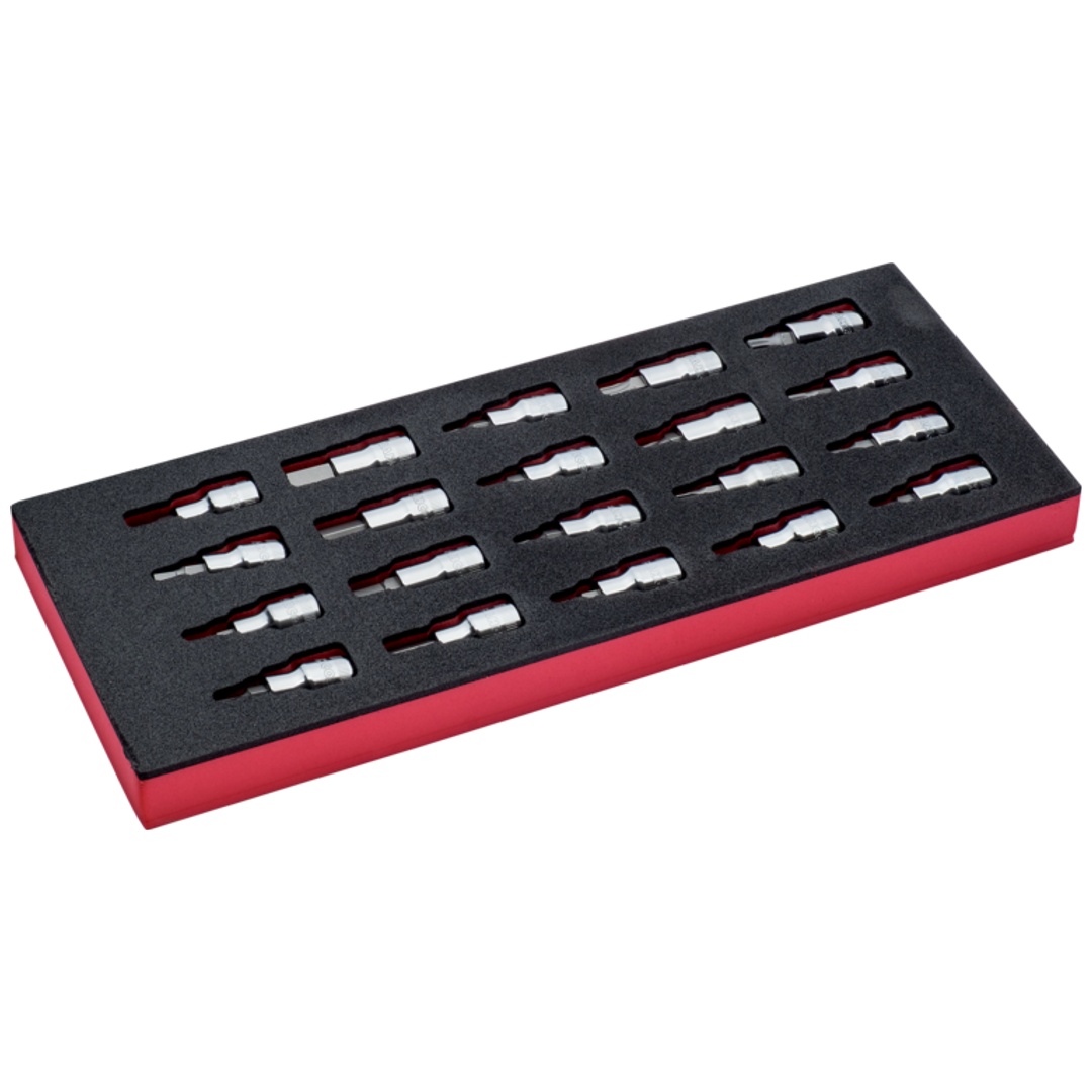 Bahco Fit&Go 1/3 Schaumstoffeinlage 1/2 Satz Schraubendreher-Einsätze - 20-tlg.