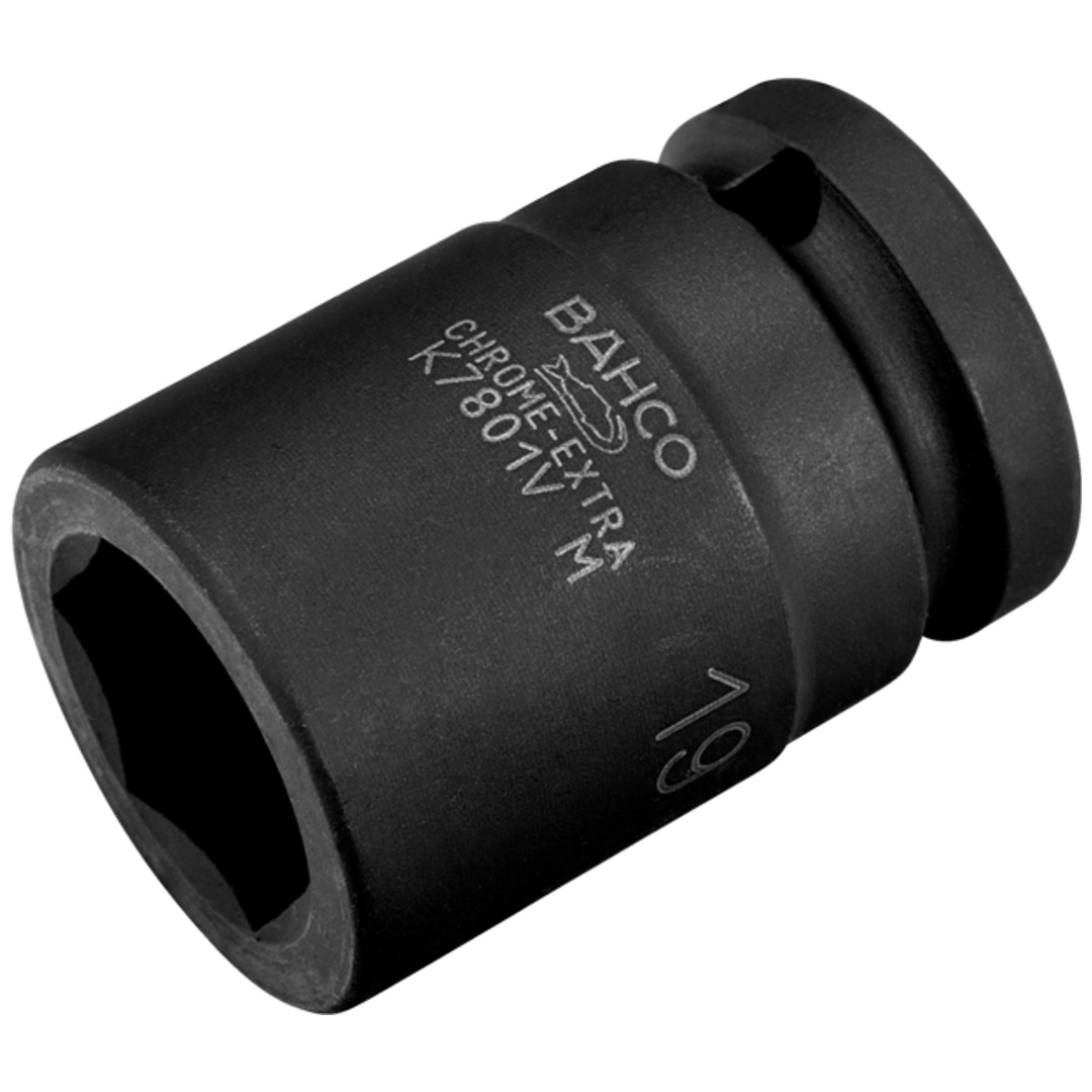 Bahco 1/2 Kraft-Steckschlüssel-Einsatz, verstärkt, Sechskant, 22 mm, phosphatiert