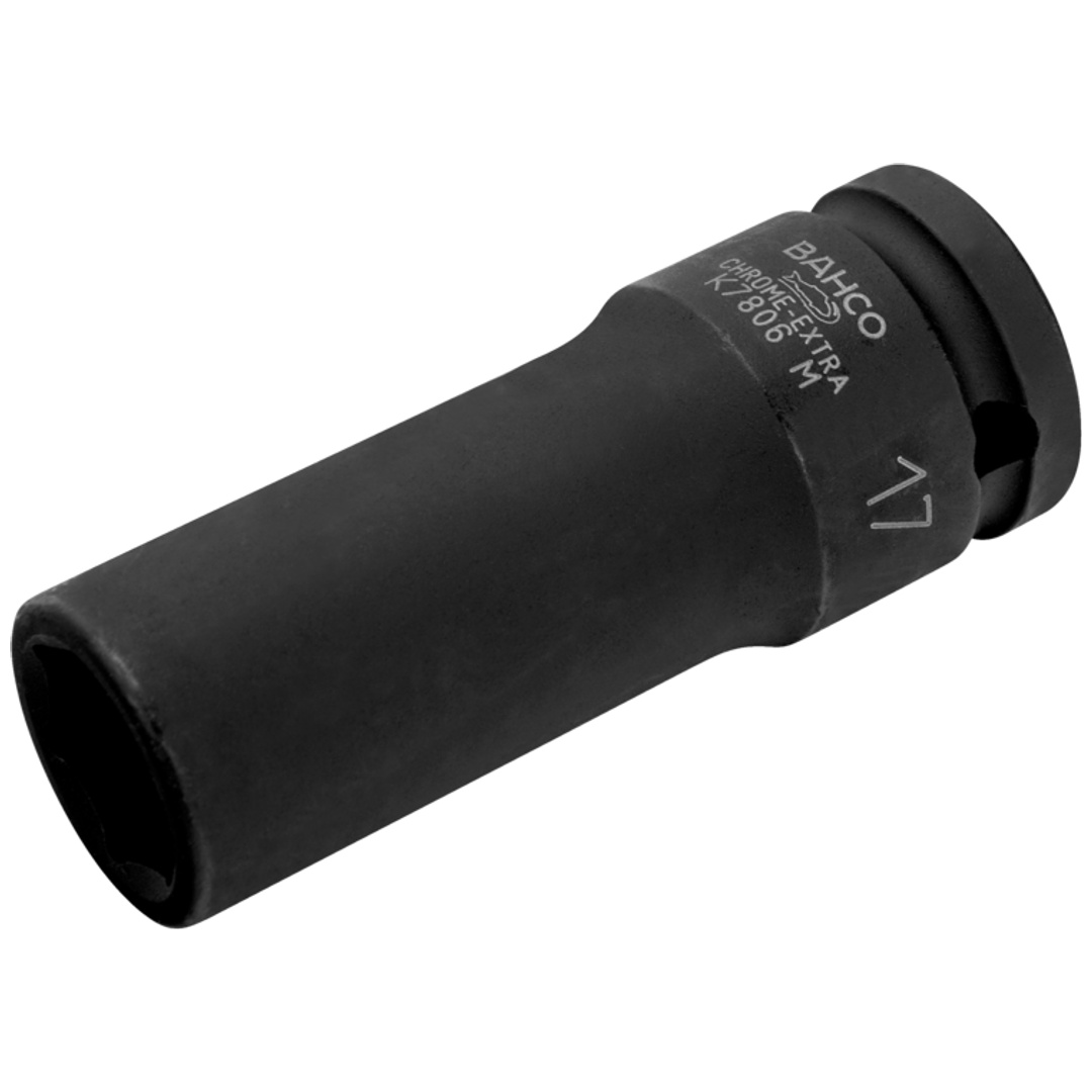 Bahco 1/2 Kraft-Steckschlüssel-Einsatz, lang, Sechskant, 34 mm, phosphatiert