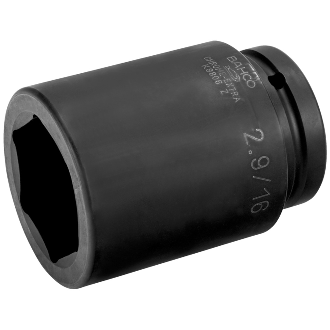 Bahco 1-1/2 Kraft-Steckschlüssel-Einsatz, lang, Sechskant, 1-1/2, phosphatiert