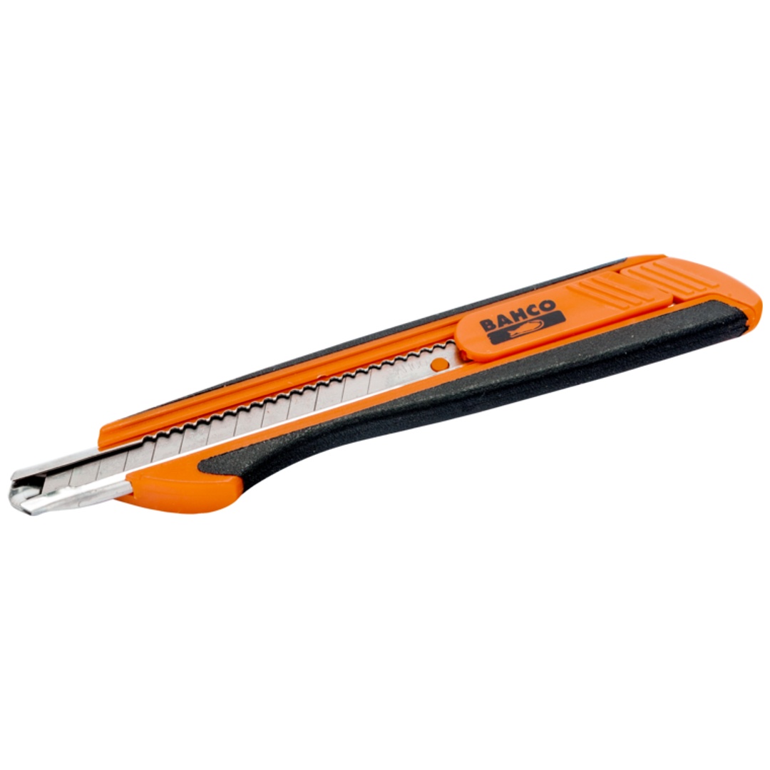 Bahco Cuttermesser mit 9 mm Abbrechklinge, Griff aus thermoplastischem Elastomer