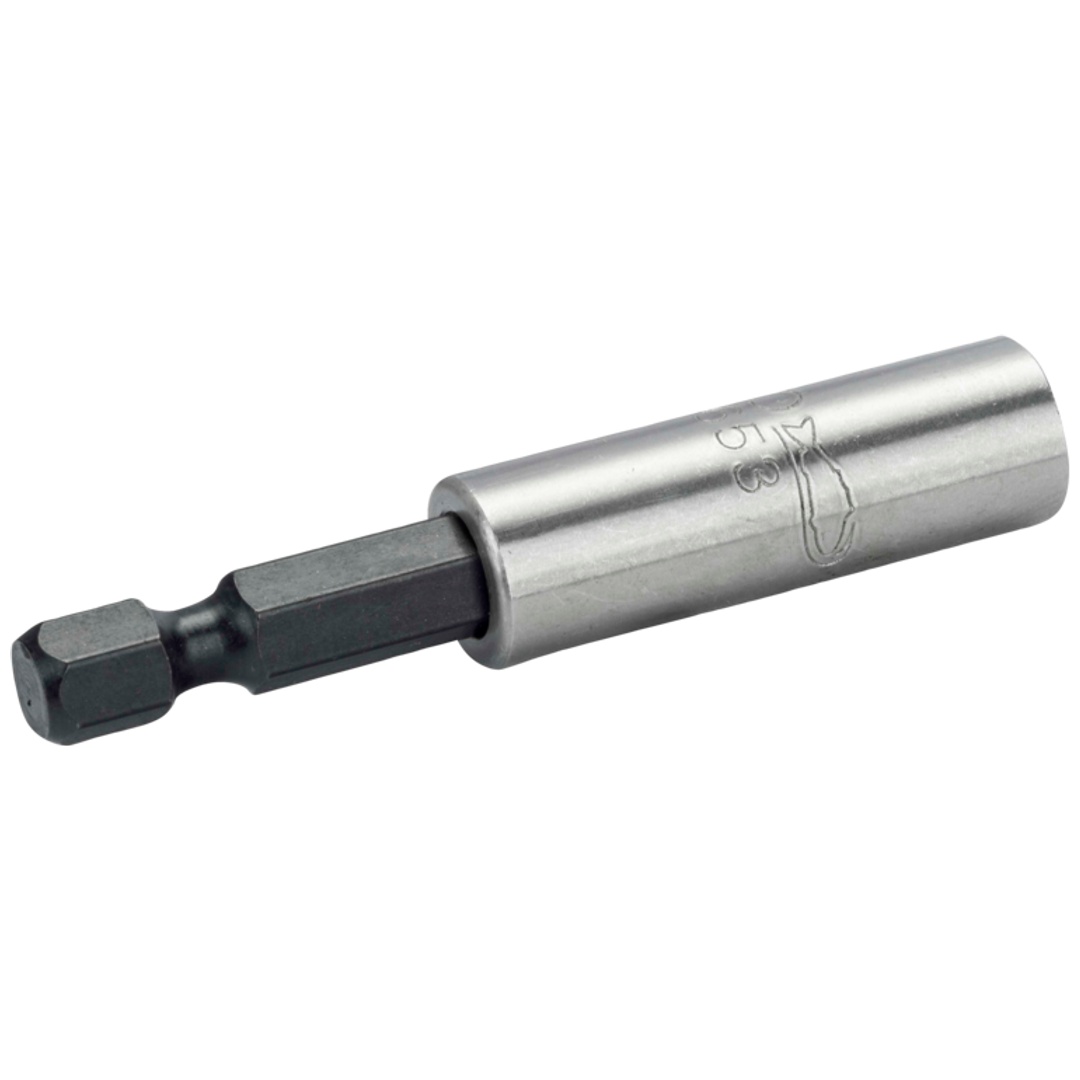 Bahco 1/4 Magnetischer Universal-Bithalter mit Haltering, Sechskant 60 mm - 5 Stk./Kunststoffbox