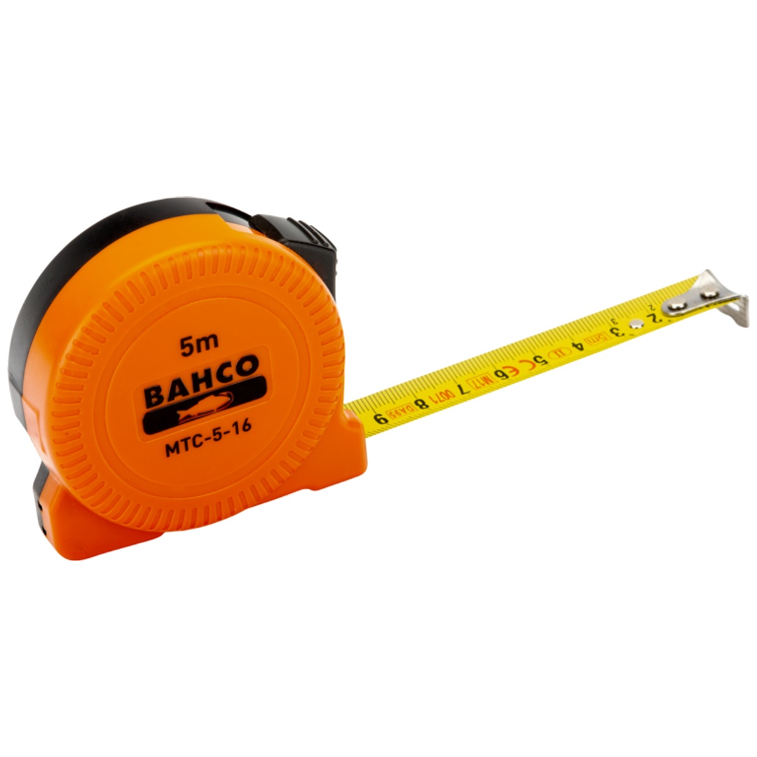 Bahco Kurzes Maßband, ABS-Gehäuse, Kompaktklasse II, 5 m
