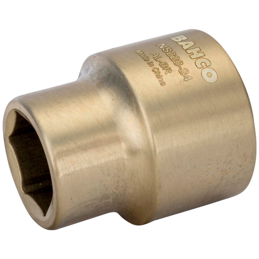 Bahco 1-Steckschlüssel-Einsatz aus Aluminiumbronze mit 22-mm-Sechskantprofil, funkenfrei