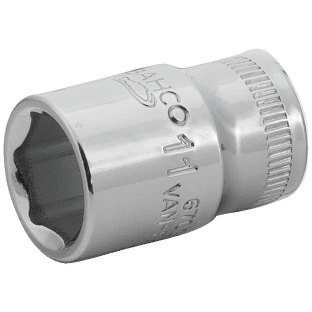 Bahco 1/4 Steckschlüssel-Einsatz, Sechskantprofil, 6 mm, hochglanzpoliert