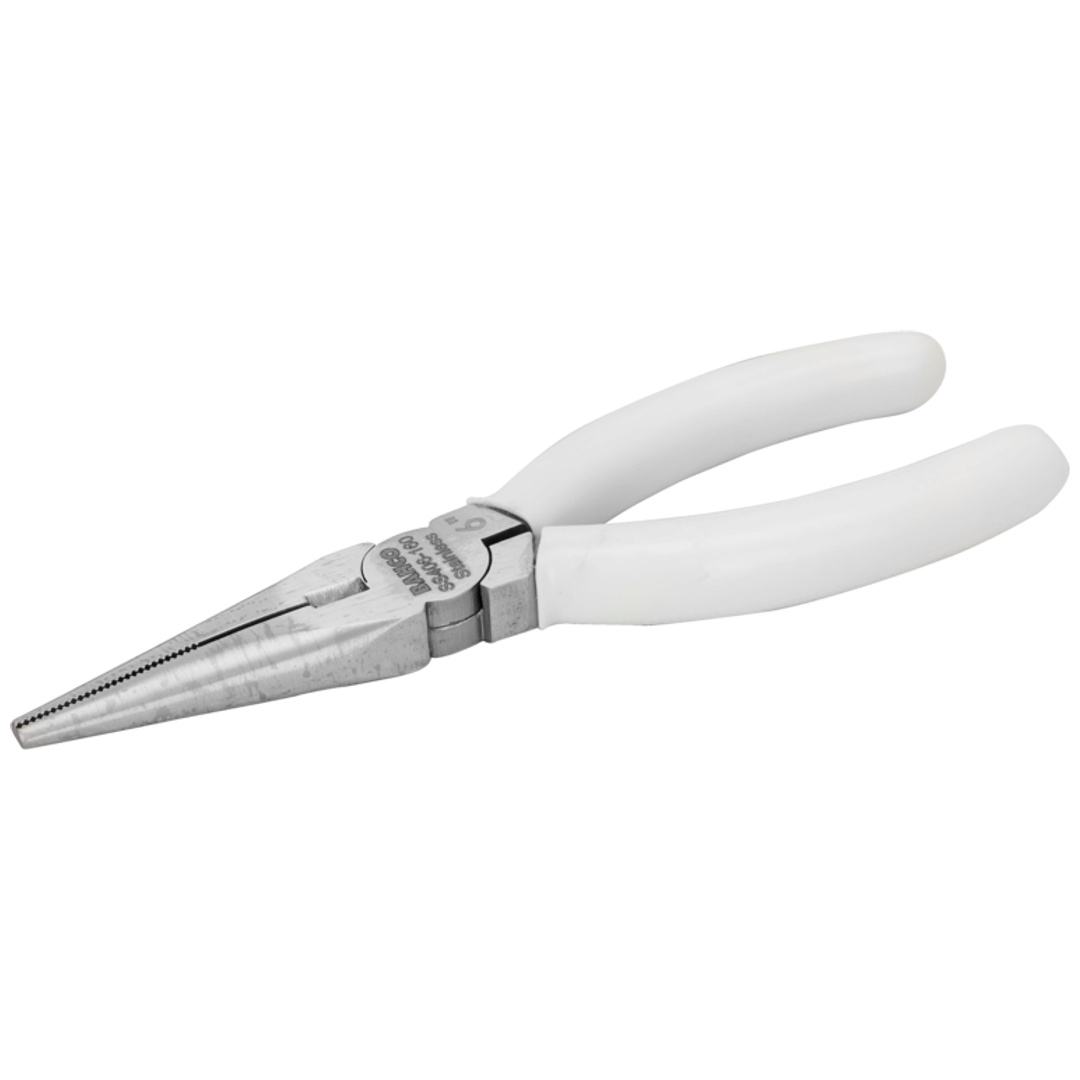 Bahco Edelstahl-Flachrundzange mit PVC-beschichtetem Griff, 175 mm