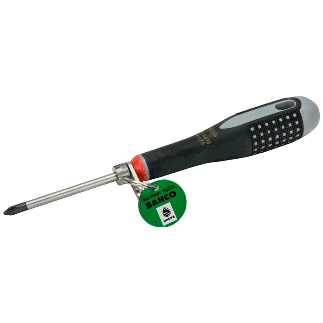 Bahco ERGO Phillips-Schraubendreher mit Sicherheitsspanner, PH1 x 75 x 20 mm