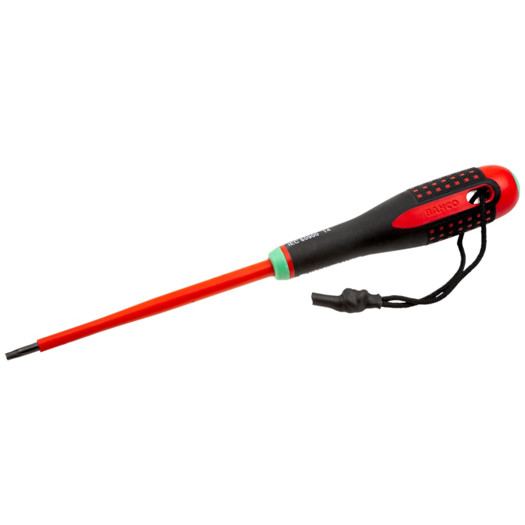 Bahco Isolierter ERGO TX?Schraubendreher mit Kevlar-Sicherheitsschnur, T20 x 125 mm