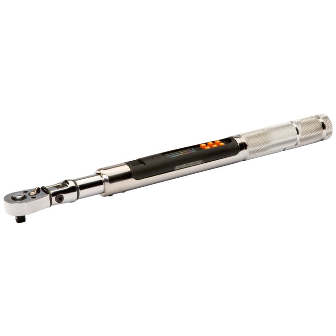 Bahco Elektronischer Drehwinkel-/Drehmomentschlüssel mit Speicherfunktion/USB & festem Knarrenkopf, 7–135 Nm