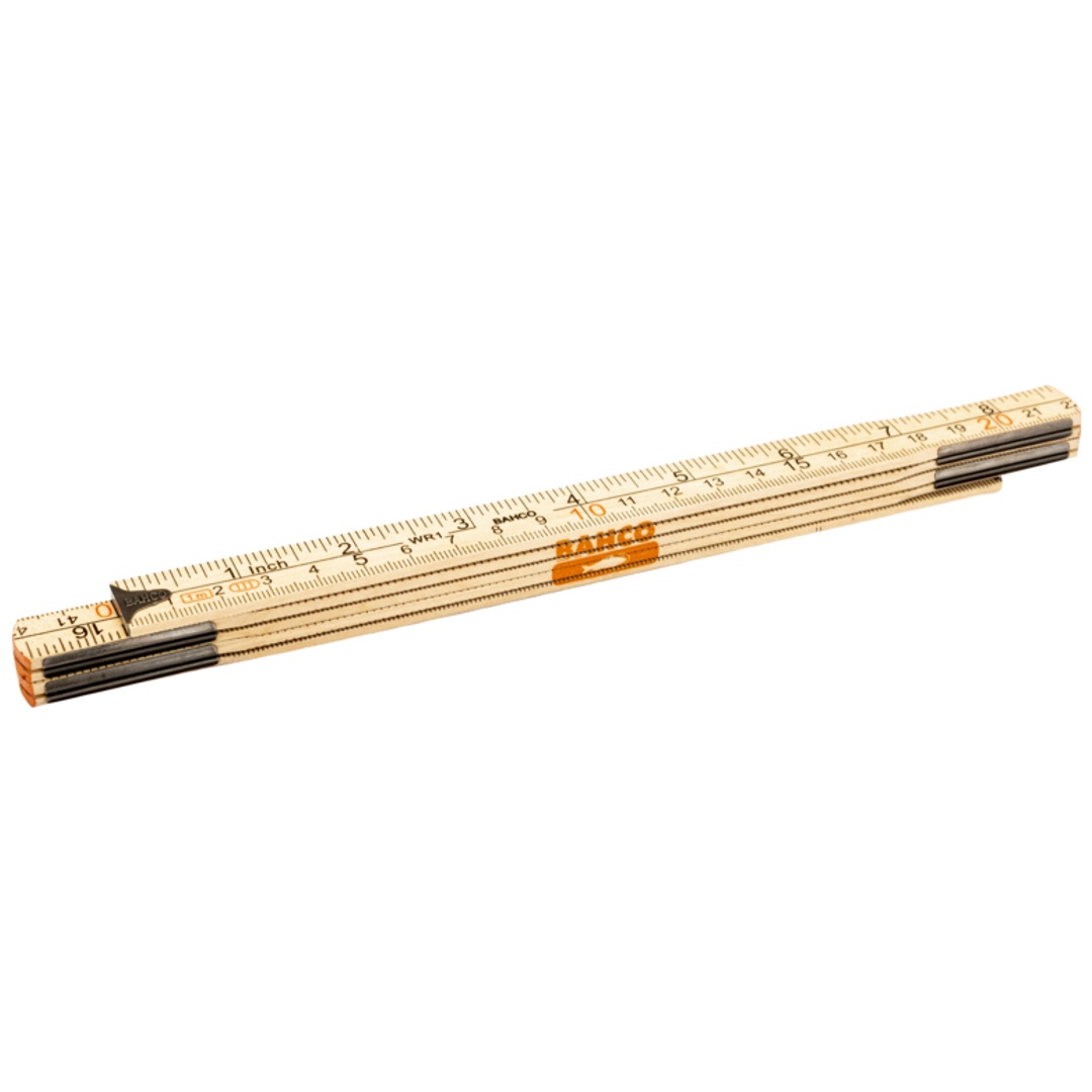 Bahco Zollstock, Holz, metrisch und Zoll, 1 m p976203