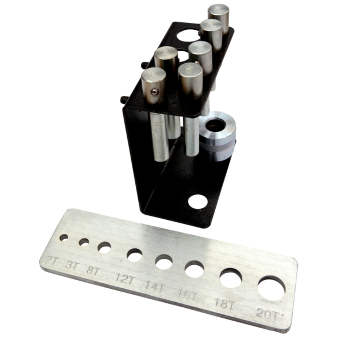 Bahco Druckstift-Satz für Pressen, 8 Stück + Adapter + Pressplatte