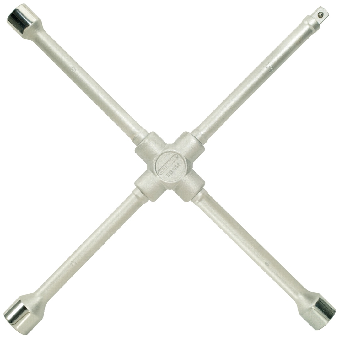 KS Tools Kreuzschlüssel für PKW, 1/2x17x19x22 mm