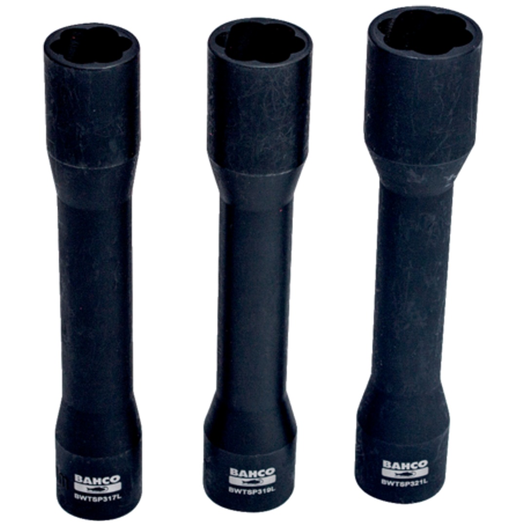 Bahco 1/2 Spezial Steckschlüssel-Einsatz zum Lösen defekter Muttern oder Schraubköpfe, 21 mm, Länge 150 mm