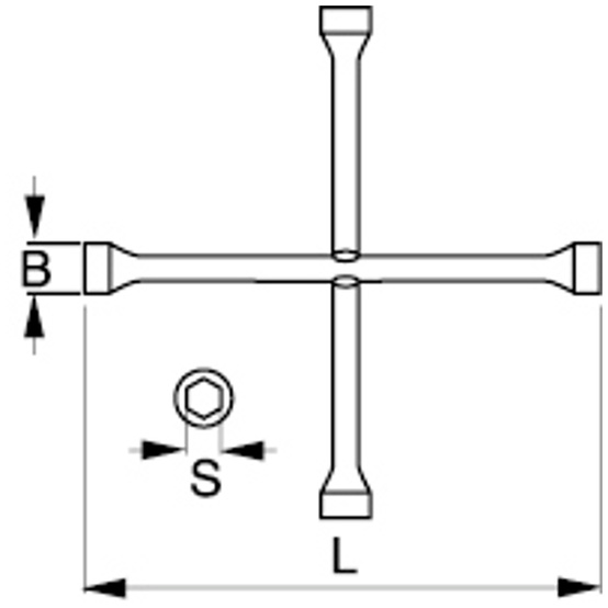 Bahco Radmutternschlüssel, 1/2", 17, 19, 21 mm - 2