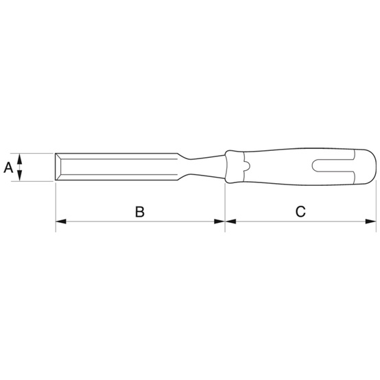Bahco ERGO schlagfeste Stechbeitel f&uuml;r Holzbearbeitung, 12&nbsp;mm - 3