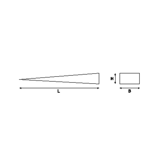 Bahco Funkenfreier Keil aus Aluminiumbronze, 13&nbsp;x&nbsp;80&nbsp;mm - 2