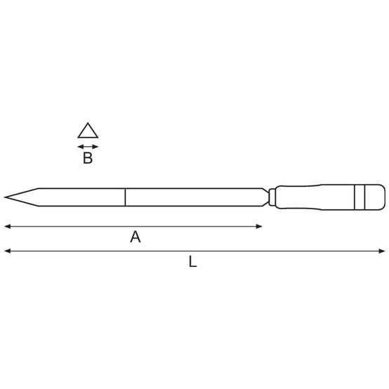 Bahco Dreikantschaber aus Aluminiumbronze, funkenfrei, 440&nbsp;mm - 2