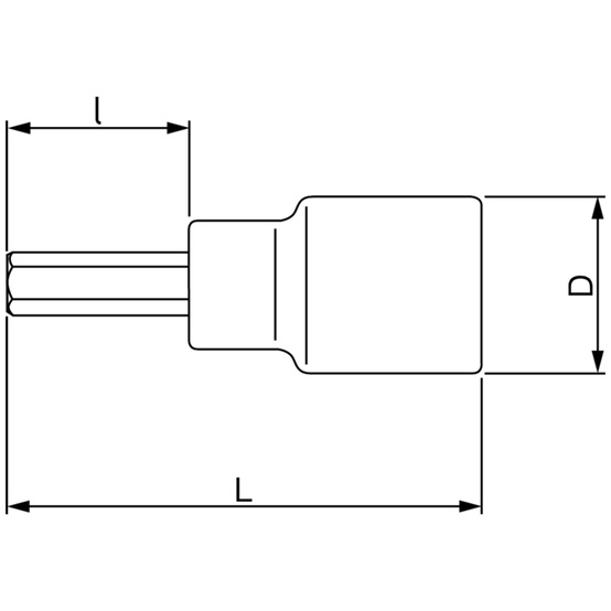 Bahco 1/2" Schraubendreher-Einsatz für TORX-Schrauben, T50, 100 mm - 2