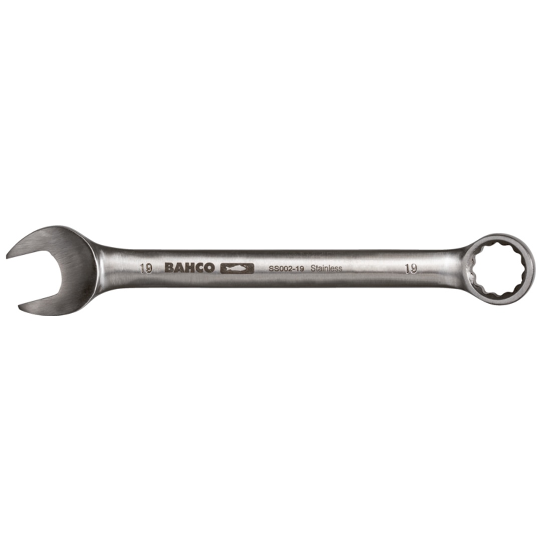 Bahco Gekröpfter 32-mm-Ring-Maulschlüssel aus Edelstahl, 245 mm