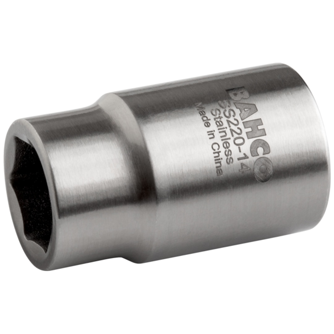 Bahco 3/4 Steckschlüssel-Einsatz, Edelstahl/Inox, Sechskant, magnetisch, SW 34 mm