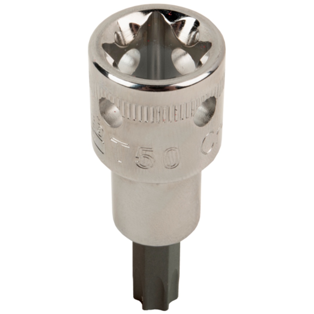 Bahco 1/4-Steckschlüssel-Einsätze, Vierkantantrieb, vier Bohrungen, TX 30 mm