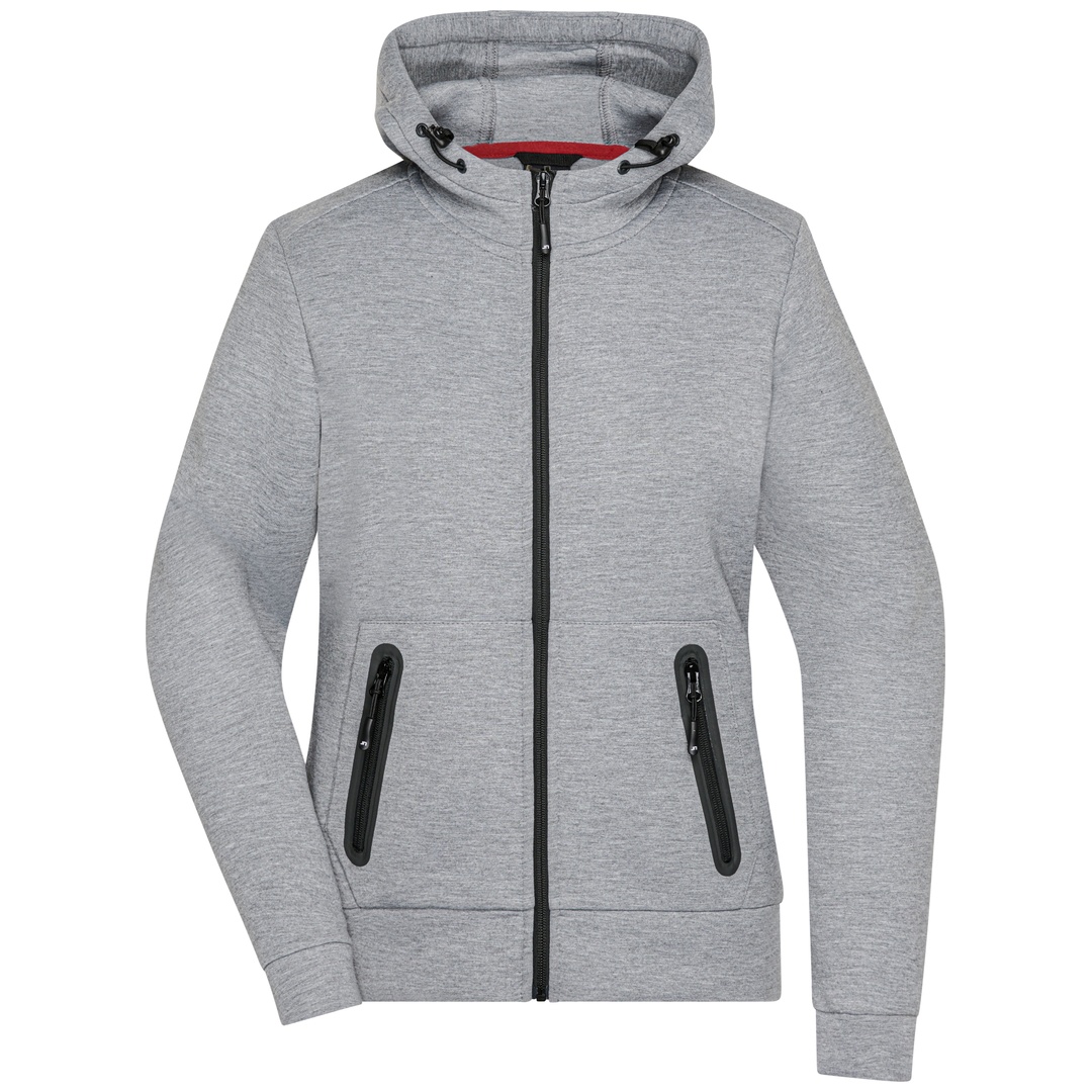 James & Nicholson Kapuzenjacke Damen JN1143 Gr. S light-melange