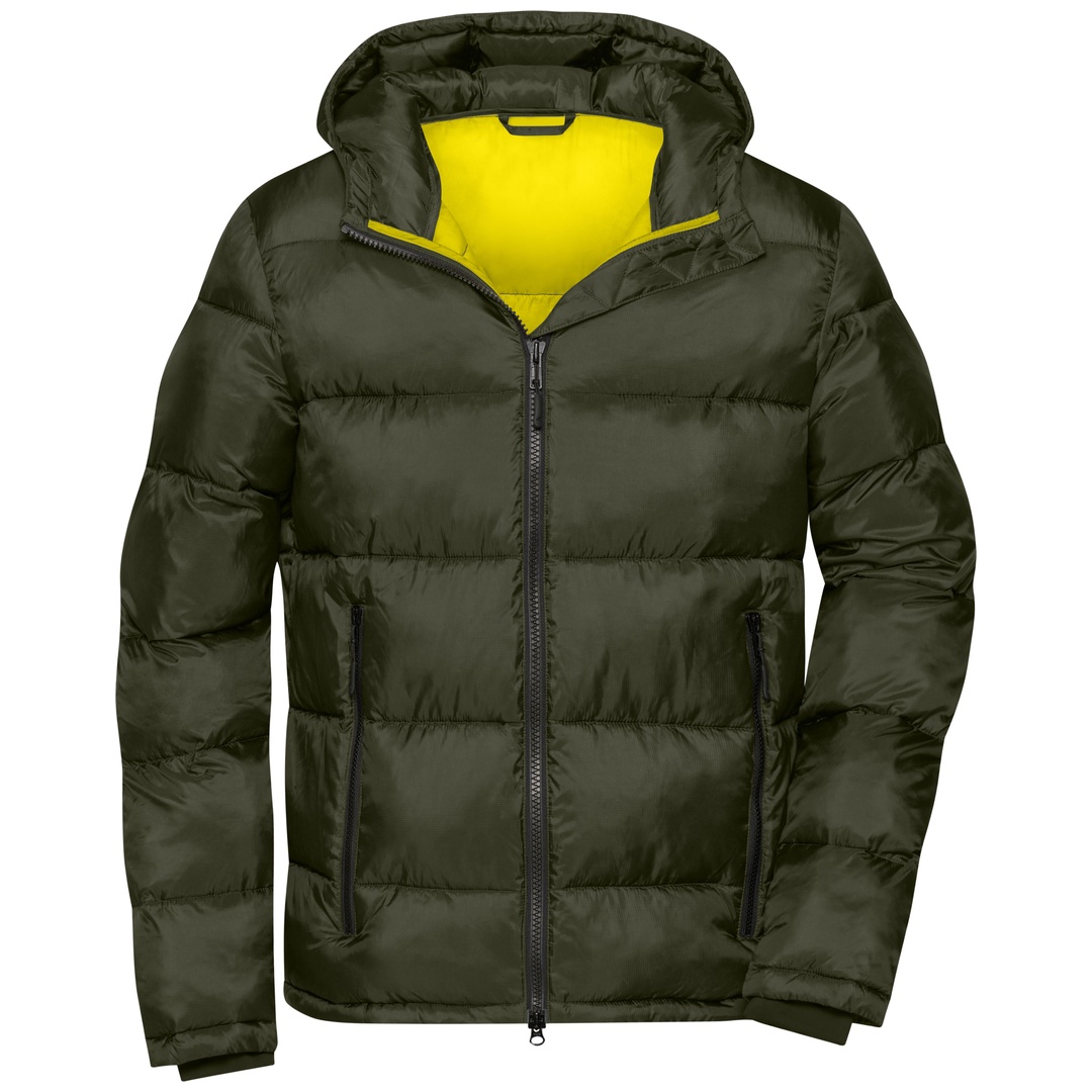 James & Nicholson Winterjacke Herren JN1168 Gr. S deep-forest/yellow